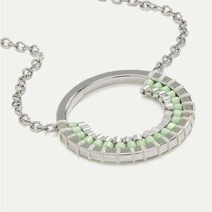 Beaded Necklace and Hoop Set